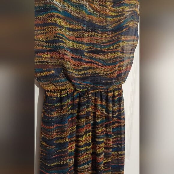 Lush Sleeveless Full Length Dress Sz S Multicolor - Picture 8 of 10